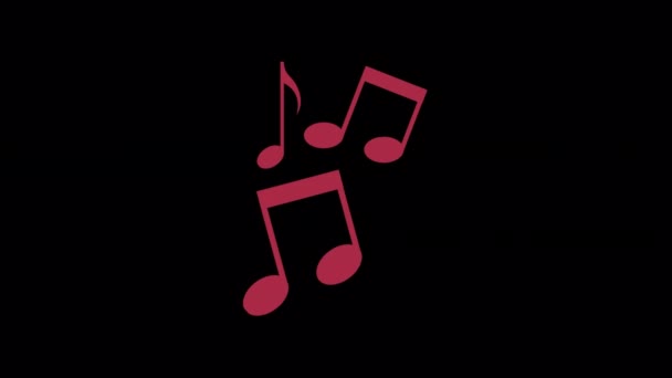 Animated Christmas Party Music Icon Designed Flat Icon Style Christmas — Stok video