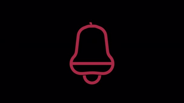 Animated Christmas Bell Icon Designed Flat Icon Style Christmas Concept — ストック動画