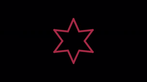 Animated Christmas Star Icon Designed Flat Icon Style Christmas Concept — Stok Video