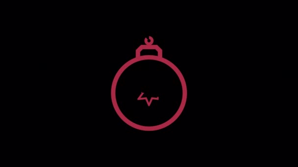 Animated Christmas Decoration Icon Designed Flat Icon Style Christmas Concept — Stok Video