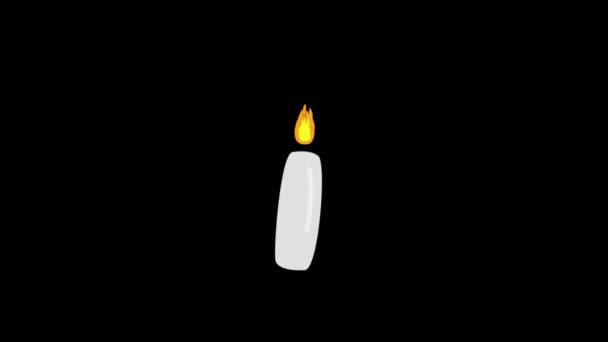Animated Candle Designed Flat Icon Style Christmas Winter Concept Icon — Video
