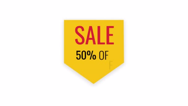 Animated Sale Designed Flat Icon Style Best Offer Concept Icon — Stock Video