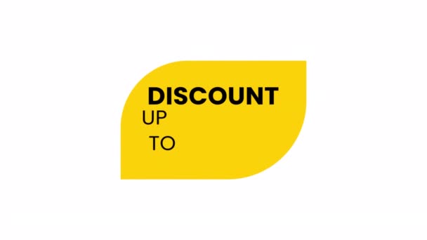 Animated Discount Designed Flat Icon Style Best Offer Concept Icon — Vídeo de Stock