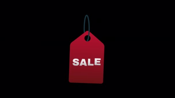 Animated Sale Tag Icon Designed Flat Icon Style Shopping Sale — Stockvideo