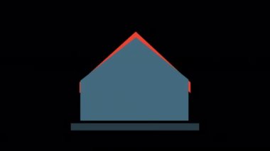 2d Animated Security Locked House,house icon, real estate concept icon, Creative house rent house icon for web design, templates, infographics, and more.