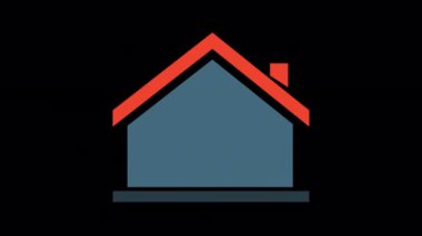 2d Animated Family House ,house icon, real estate concept icon, Creative house icon for web design, templates, infographics, and more.