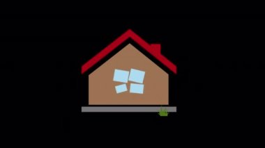 2d Animated House for sale, Buy new house icon, real estate concept icon, Creative house rent house icon for web design, templates, infographics, and more.