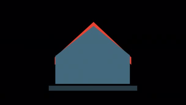 Animated Security Unlocked House House Icon Real Estate Concept Icon — Stockvideo