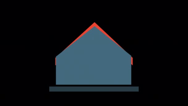 Animated Security Locked House House Icon Real Estate Concept Icon — Stok video