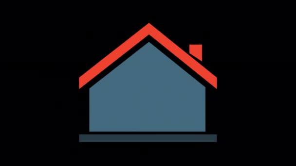 Animated Family House House Icon Real Estate Concept Icon Creative — Stok video