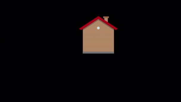 Animated Home Insurance Kup Ikonę Nowego Domu Ikonę Koncepcji Nieruchomości — Wideo stockowe