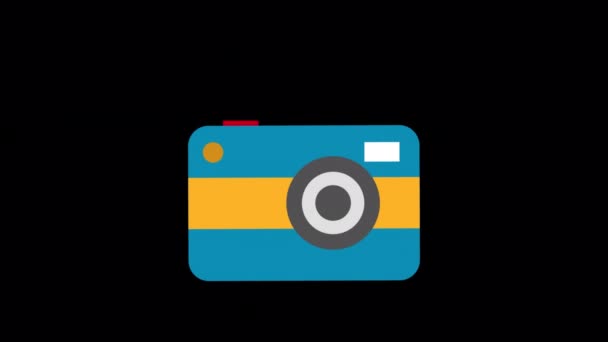 Animowana Cyfrowa Ikona Kamery Proste Ikony Wakacji Lub Kolekcji Ikon — Wideo stockowe