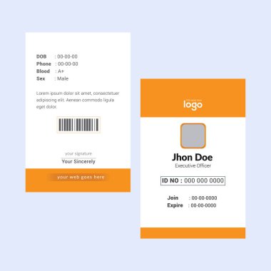 Yaratıcı Şablon İş Kartı. Turuncu Kartlar. Profesyonel ve soyut kart şablonları şirketiniz ve iş unvanınız için mükemmel. Vektör tasarım şablonları. Temiz kartvizitler.