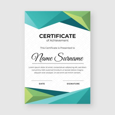 Başarı şablonu sertifikası