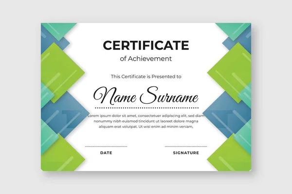 Certificate Achievement Template — Stock Vector
