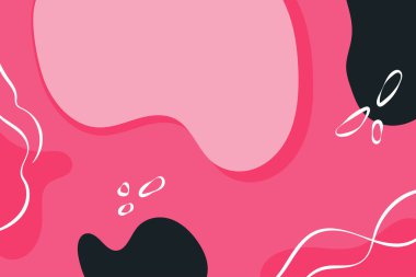 Soyut arkaplan. Sıvı şekilli renkli düz çizimler. Duvar kağıdı, poster, kapak ve içerik sosyal medya için uygundur