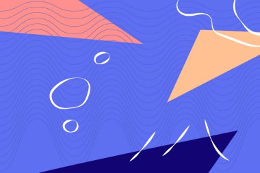 Soyut arkaplan. Sıvı şekilli renkli düz çizimler. Duvar kağıdı, poster, kapak ve içerik sosyal medya için uygundur