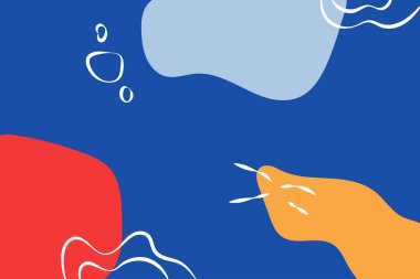 Düz el çizimi şekilleri çizgi arkaplan vektörü