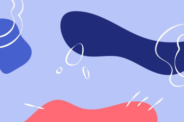 Düz el çizimi şekilleri çizgi arkaplan vektörü