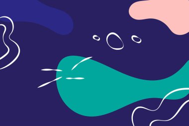 Düz el çizimi şekilleri çizgi arkaplan vektörü