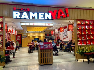 Yogyakarta, Desember 2022. Ramen ya, is a ramen restaurant in a mall