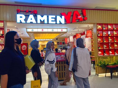 Yogyakarta, Desember 2022. Ramen ya, is a ramen restaurant in a mall