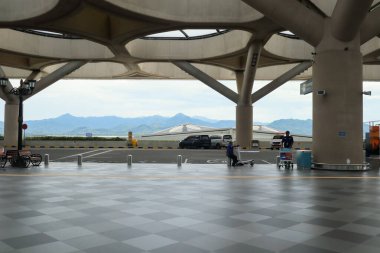 Yogyakarta, Indonesia - April 8, 2024. Exterior view of Yogyakarta International Airport. YIA is a New Airport For Commercial Airlines at Kulon Progo. clipart