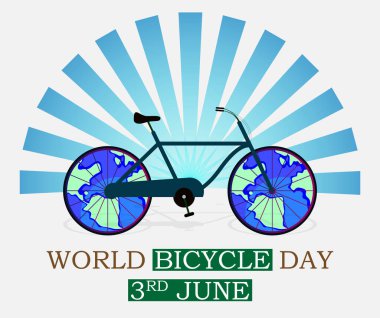 Bisiklet tasarımı dünya bisiklet günü için