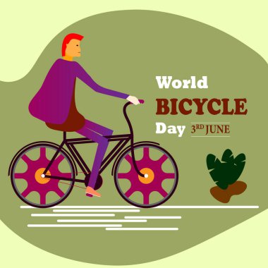 Dünya bisiklet günü için bisiklet tasarımı yapan adam