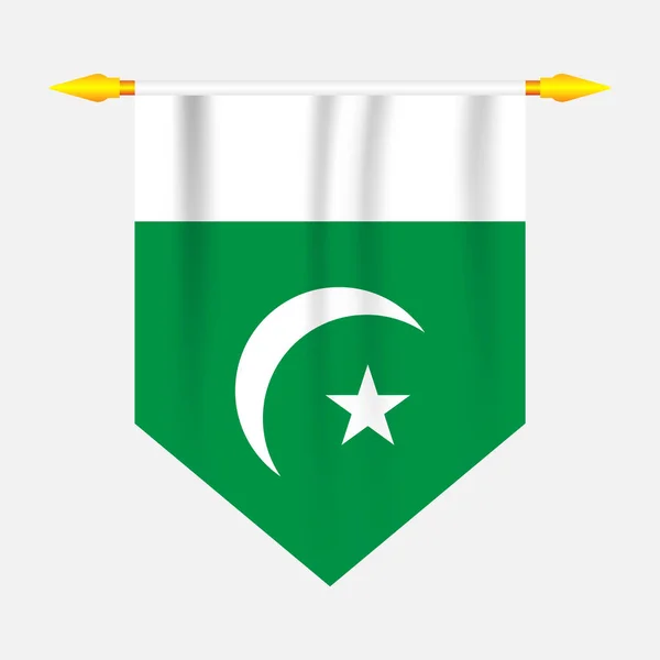 Pákistán Národní Vlajka Design Realistickým Textilním Vzhledem — Stock fotografie