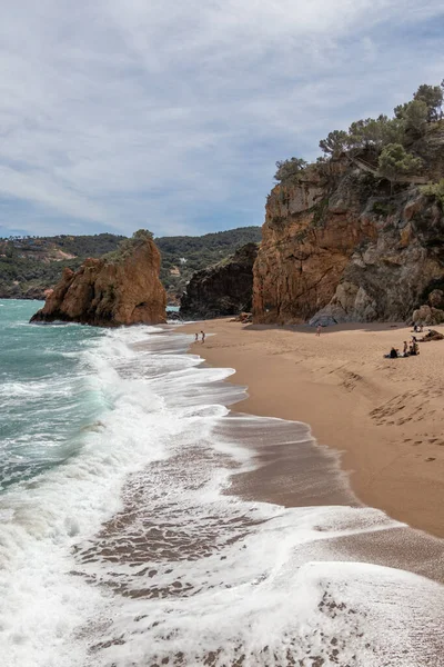 Begur Spain Apr 2023 Waves Illa Roja Beach Costa Brava — Stock Photo, Image
