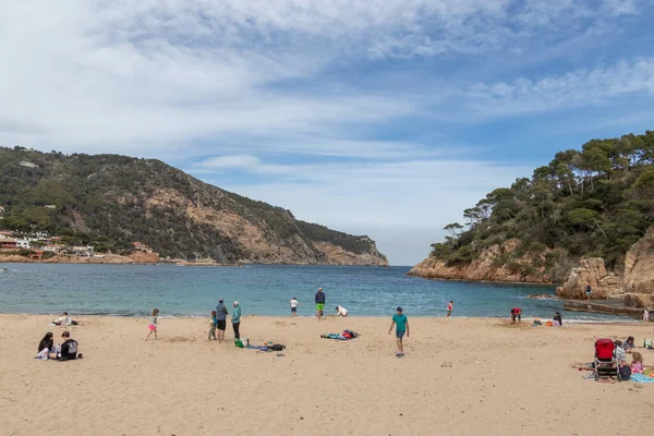 Begur España Abr 2023 Gente Playa Cala Aiguablava Una Las —  Fotos de Stock