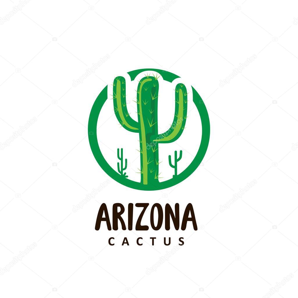 Cactus logo design vector Illustrations