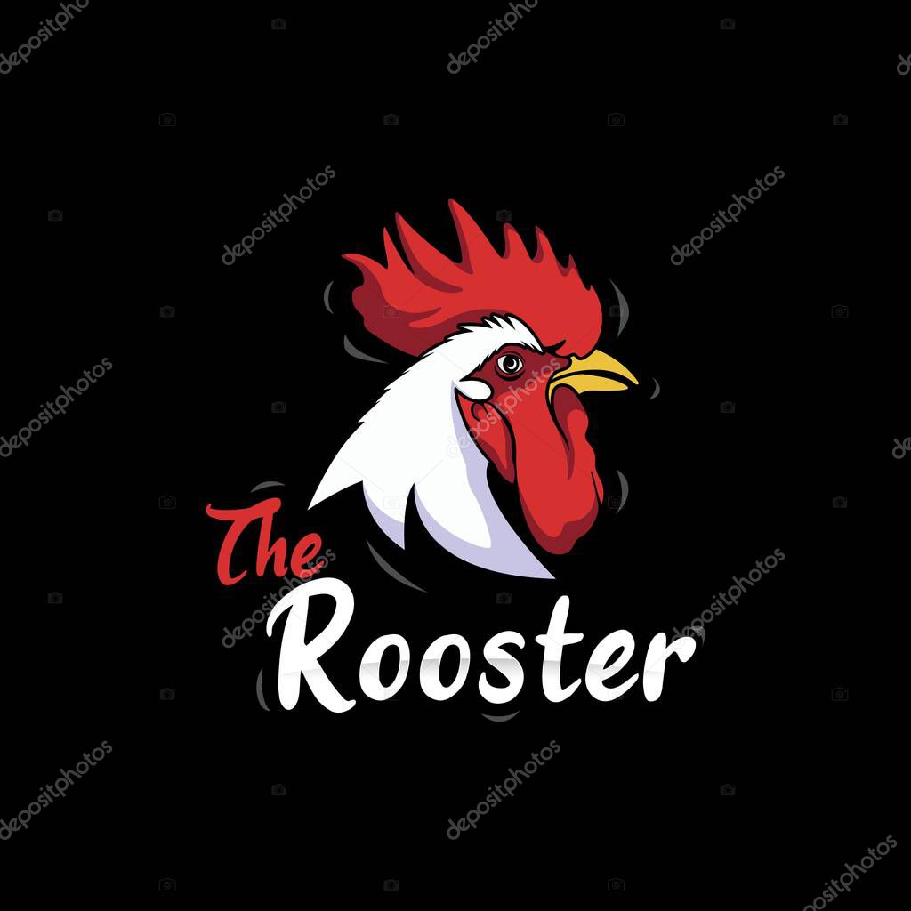 Chicken Rooster Head Cartoon For Chicken Farm Or Restaurant Logo