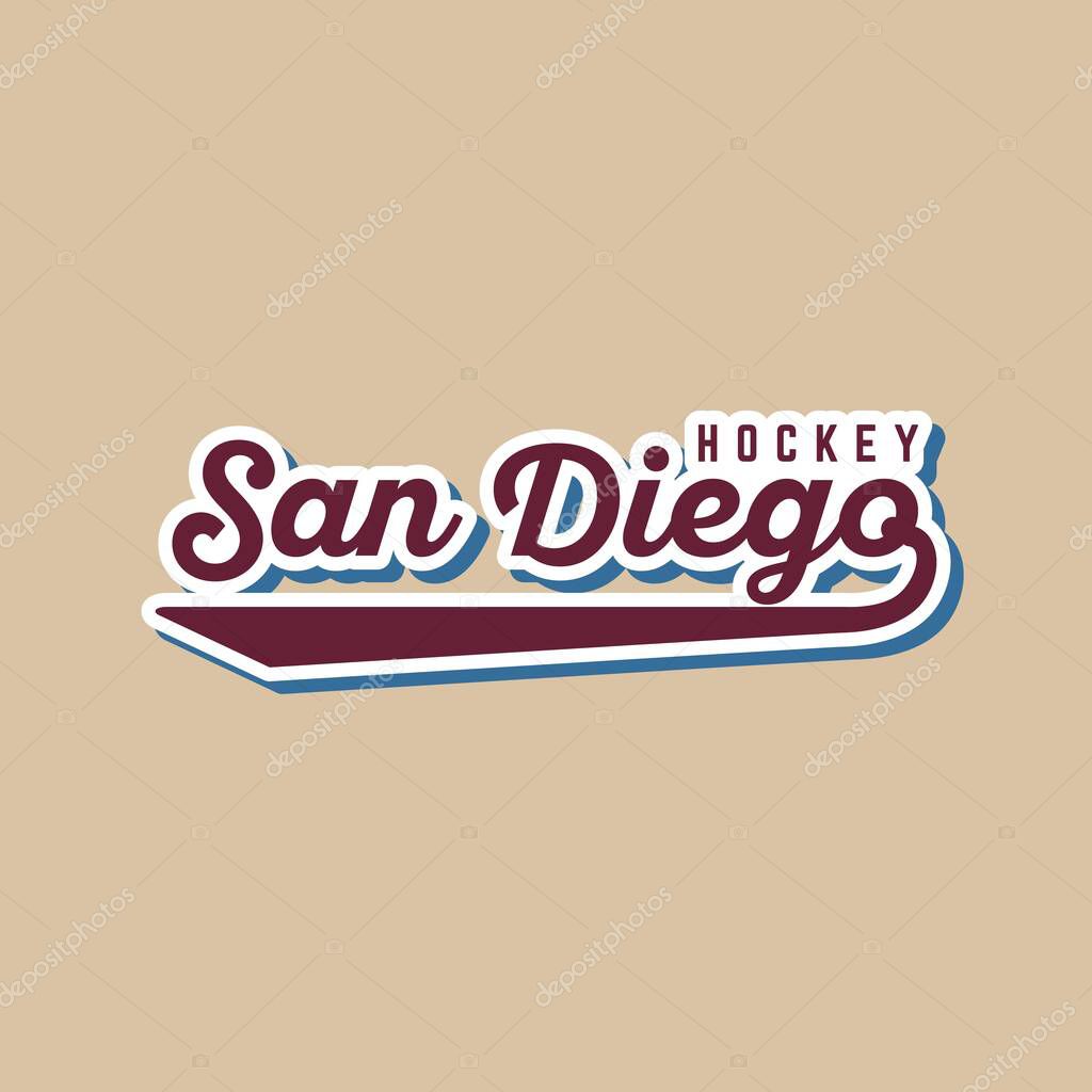 San Diego Typography With Retro Font Style