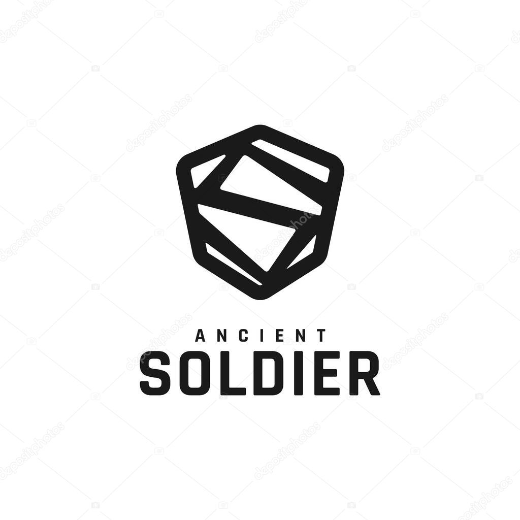 Abstract Initial Letter S with Shield logo design