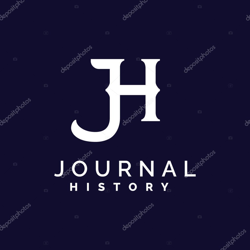 Initial letter JH vintage logo