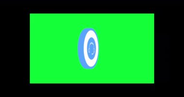 Kulaklık 3D simgesi. Kulaklık Simgesi. Kulaklık simgesi. Simge Para Döndürme. Yeşil Ekran ile.