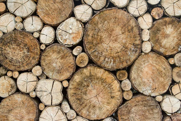 Round wood logs section background.