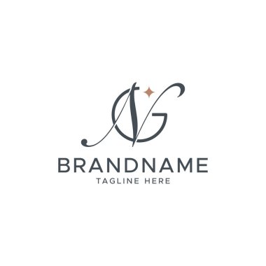 Vektör NG lüks metin logosu logo tasarımı element vektörü