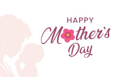 Mutlu Anne Günleri Metin Typography arkaplan abstrac logo tasarımı element vektörü