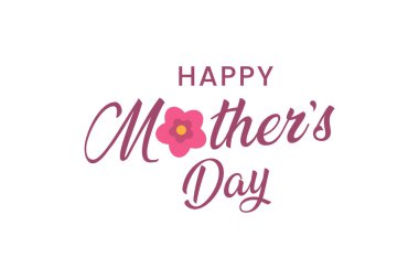 Mutlu Anne Günleri Metin Typography arkaplan abstrac logo tasarımı element vektörü