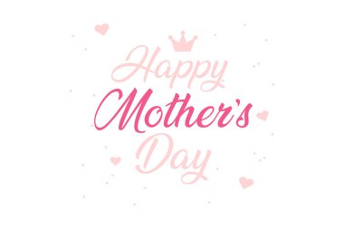 Mutlu Anne Günleri Metin Typography arkaplan abstrac logo tasarımı element vektörü