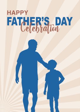 Modern eğilim Dünya Babalar Günü Uluslararası Günler Poster Tasarım element vektörünü kutluyor