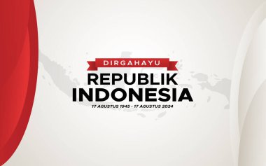 Endonezya 79. bağımsızlık günü Soyut Arkaplan Tasarım Şablonu