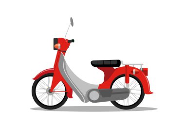 Art illustration symbol icon transportation design logo vehicle of vintage old motor cycle