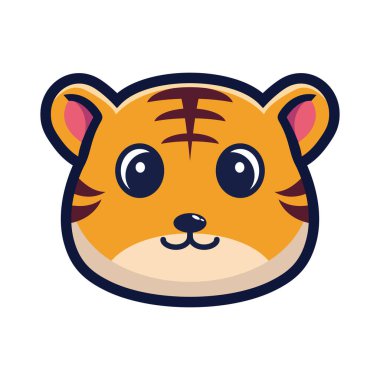 art illustration design concept mascot symbol icon head animal of tiger