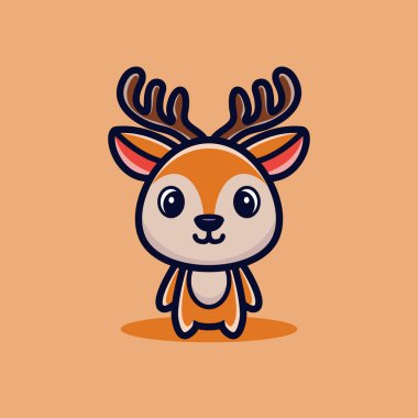 art illustration design concept mascot symbol icon animal of deer