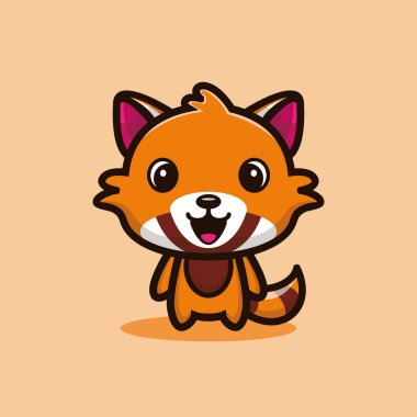 Art illustration symbol icon mascot animal cute design concept of weasel
