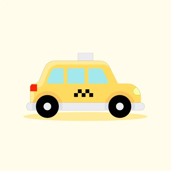 Sanat Illüstrasyon Simgesi Logo Taşıma Tasarım Taksi Konsepti Arabası — Stok Vektör